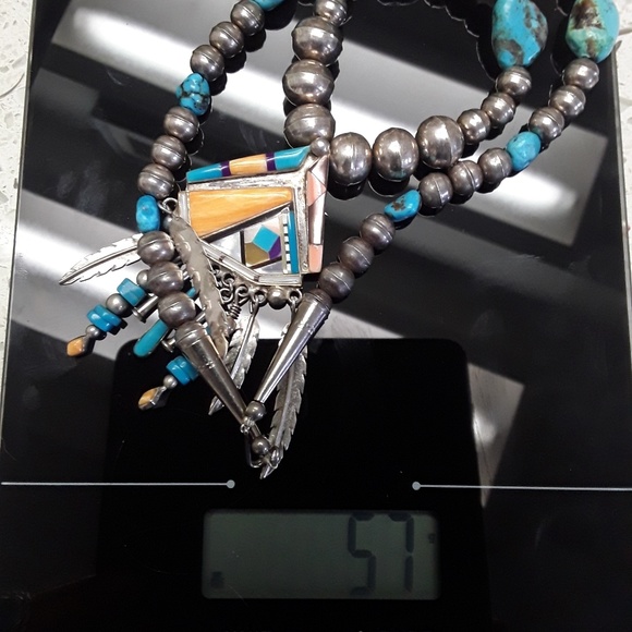 🚫SOLD🚫Vintage STERLING Southwest Necklace - Picture 4 of 7